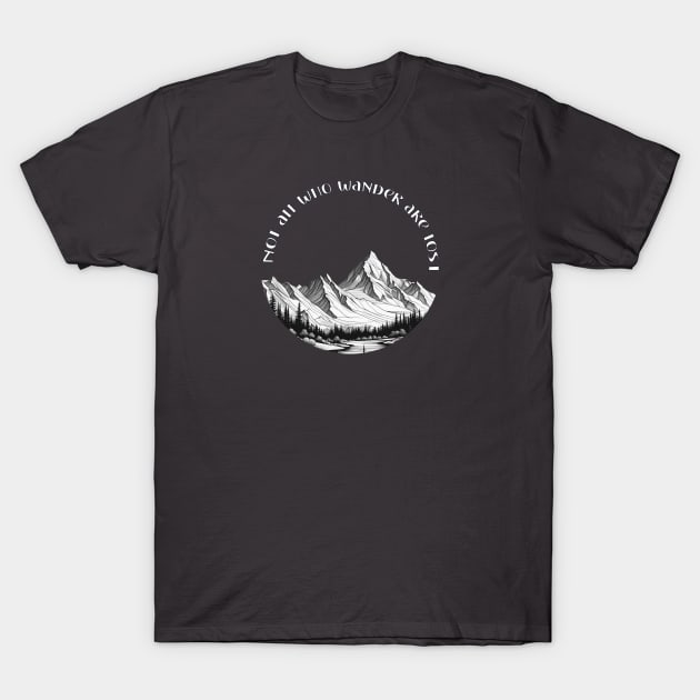 Not all who wander are lost camping geocaching design T-Shirt by Edgi